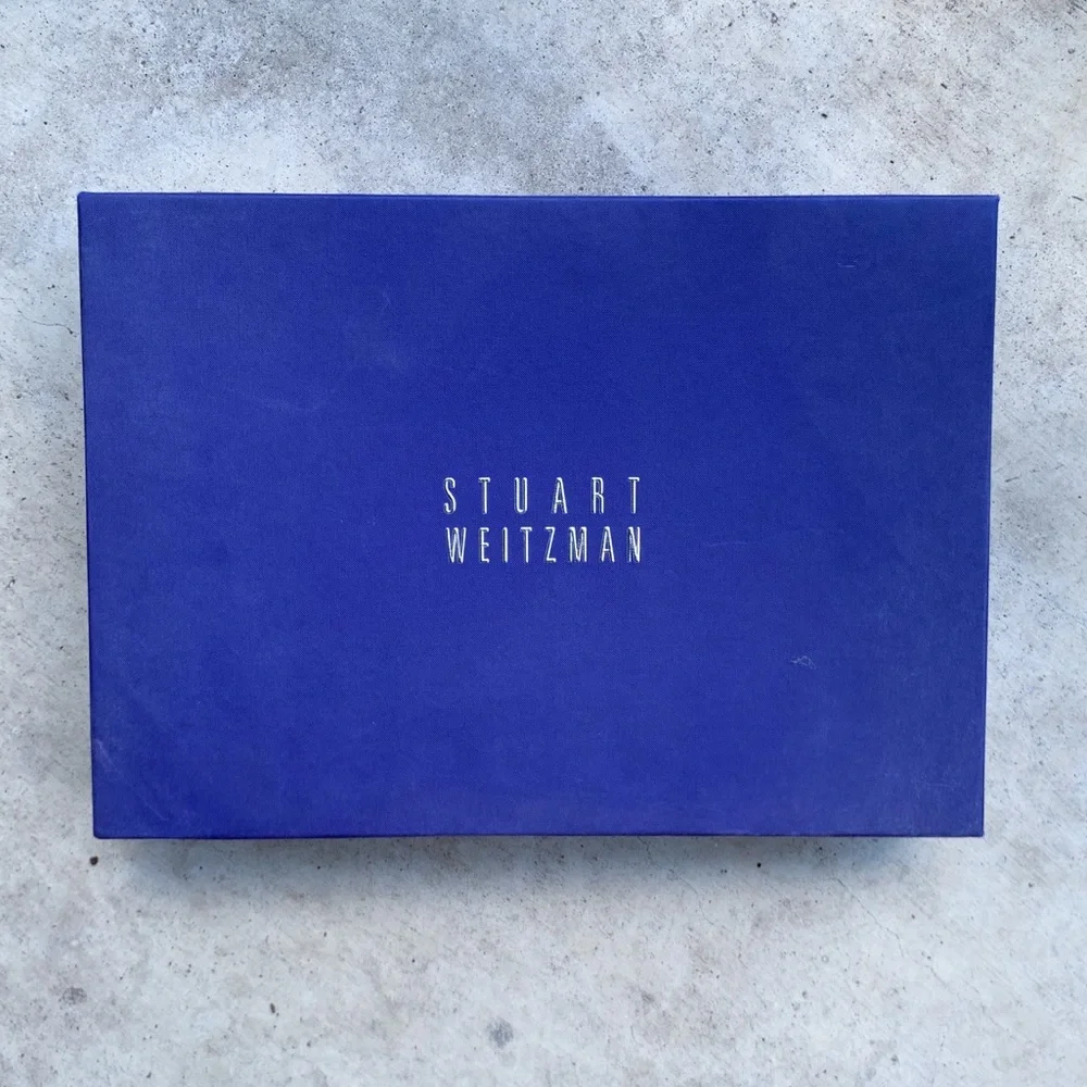 Stuart Weitzman Gladiator Sandals Black Leather With Box - 8.5 - Picture 12 of 16